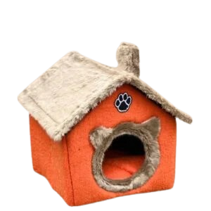 FURRY FACE VELVET CAT HOUSE