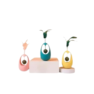 EGG SHAPE CAT TOY WITH CATNIP