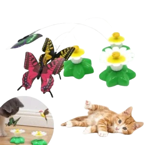 ELECTRIC ROUND MOVING BUTTERFLY CAT TOY